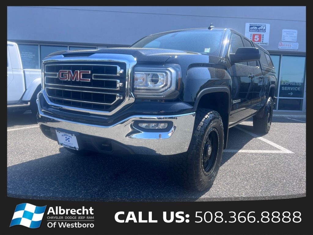 Onyx Black 2018 GMC Sierra 1500 SLE Double Cab 4WD Pickup Truck Four-Wheel Drive 6-Speed Automatic Overdrive