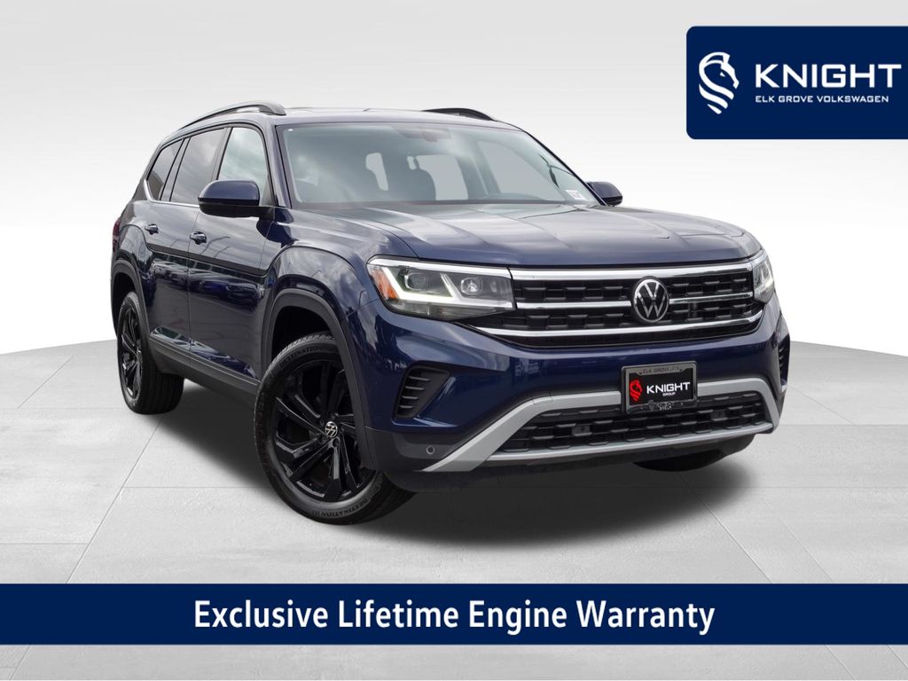 Tourmaline Blue Metallic 2022 Volkswagen Atlas SE FWD with Technology SUV / Crossover Front-Wheel Drive 8-Speed Automatic