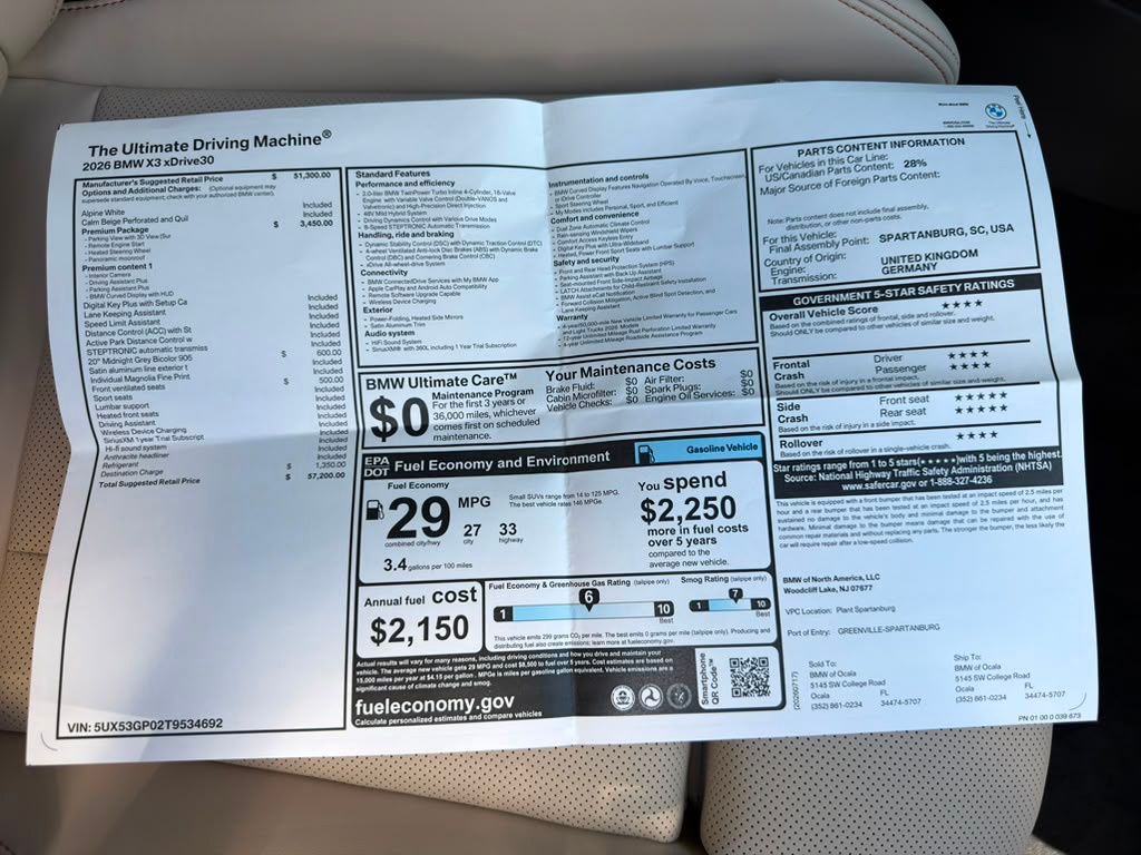 New 2026 White BMW 30 xDrive image 27