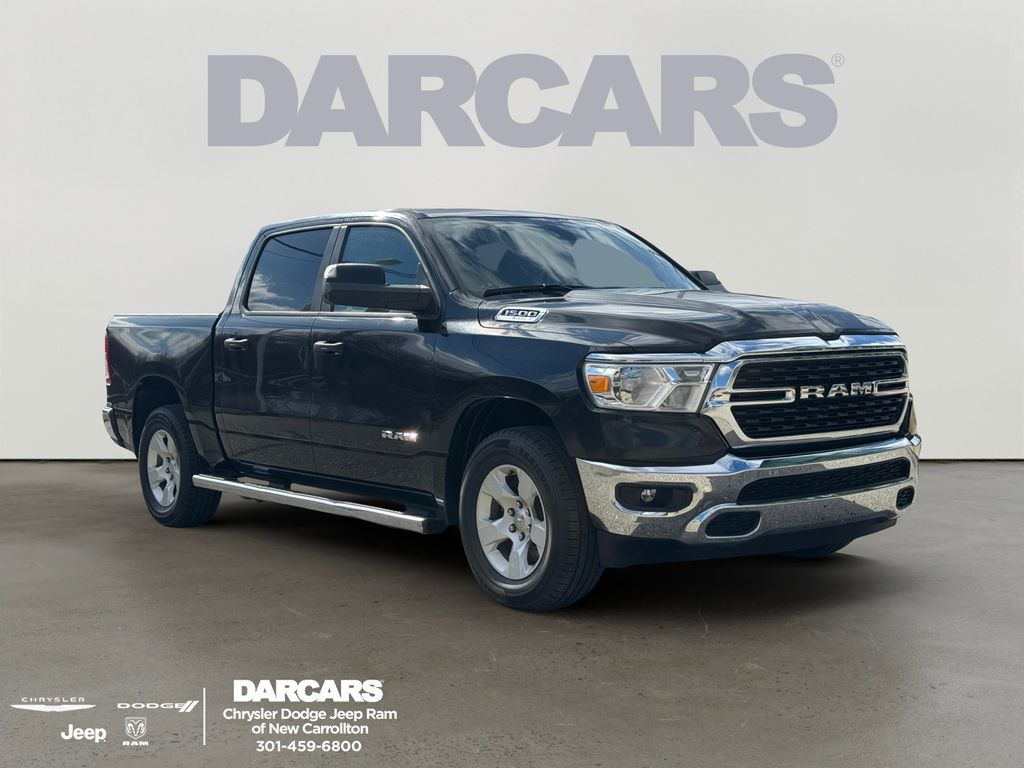 Diamond Black Crystal Pearlcoat 2023 RAM 1500 Big Horn Crew Cab RWD Pickup Truck 4X2 8-Speed Automatic