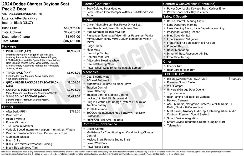  2024 Dodge Charger Daytona Scat Pack AWD   