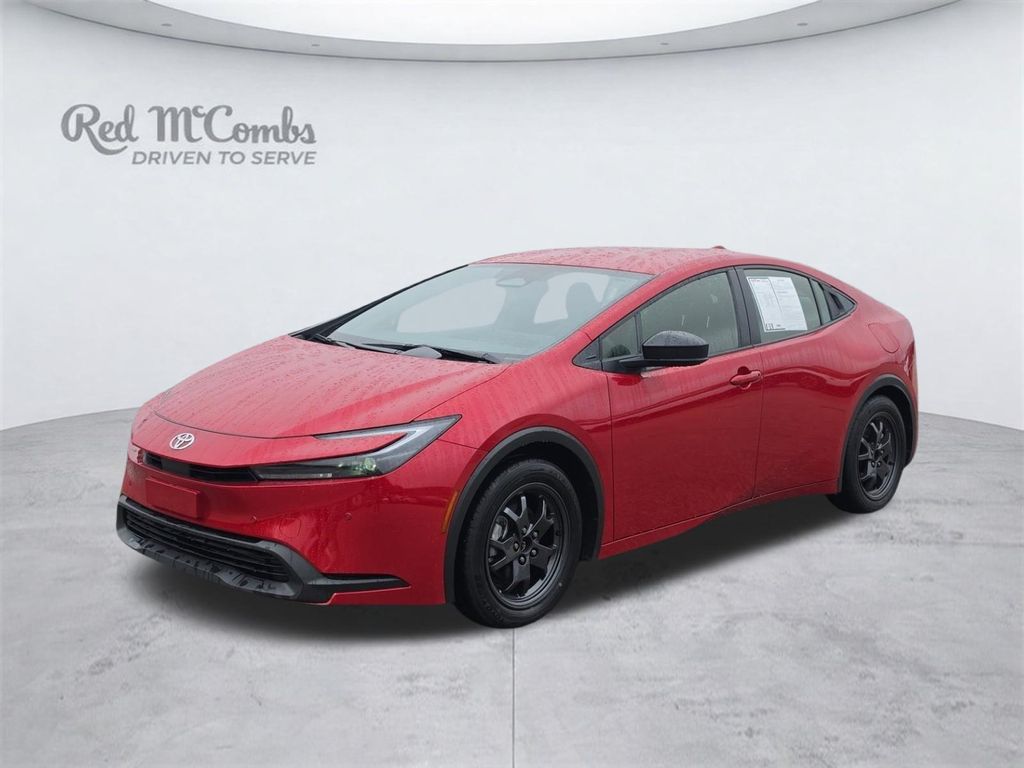 Red 2025 Toyota Prius Hatchback Front-Wheel Drive Continuously Variable Transmission