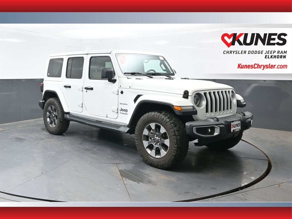 Bright White Clearcoat 2018 Jeep Wrangler Unlimited Sahara 4WD SUV / Crossover Four-Wheel Drive 8-Speed Automatic