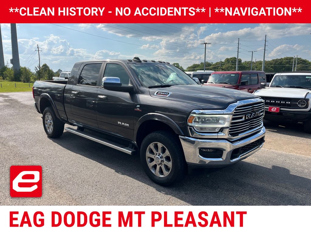 Gray (Granite Crystal Metallic Clearcoat) 2019 RAM 2500 Laramie Mega Cab 4WD Pickup Truck Four-Wheel Drive 6-Speed Automatic