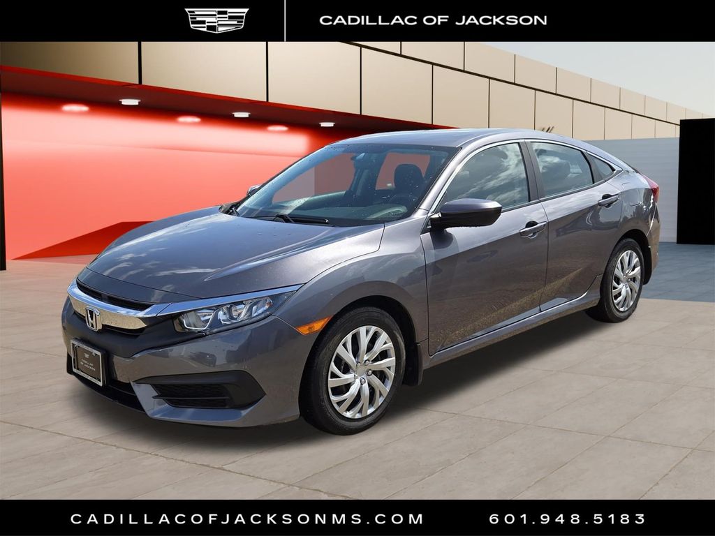 Silver 2017 Honda Civic Sedan Front-Wheel Drive Continuously Variable Transmission