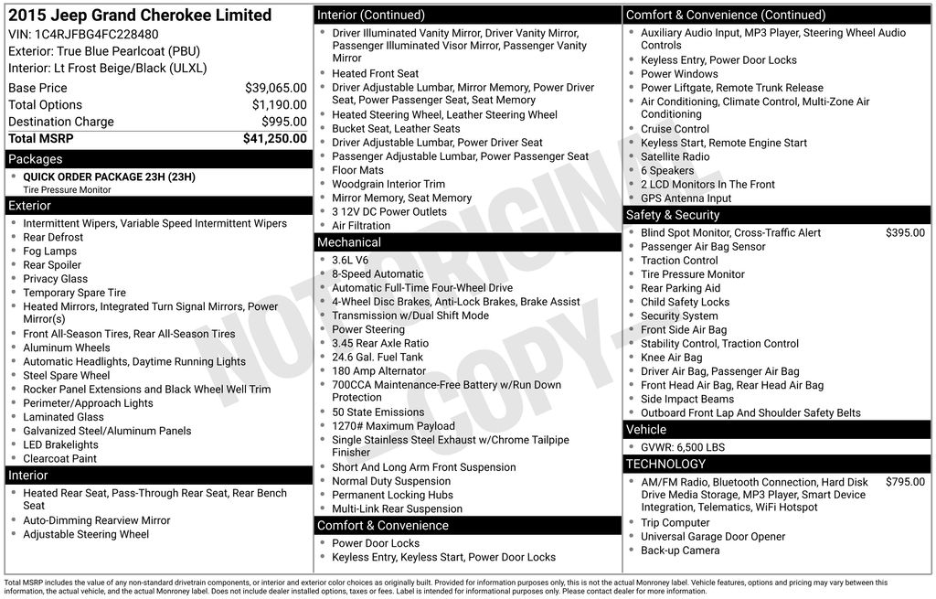 2015 Jeep Grand Cherokee Limited