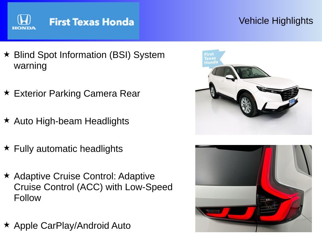 Used Car 2025 Honda Cr-v  Ex For Sale In Austin, Texas