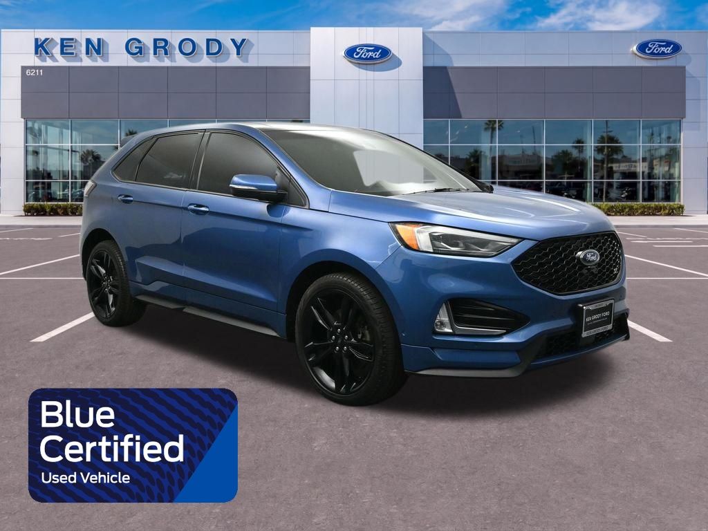 Blue Metallic 2019 Ford Edge SUV / Crossover All-Wheel Drive 8-Speed Automatic