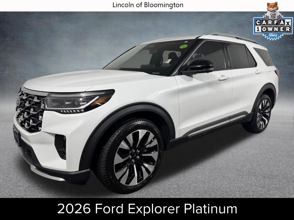 Star White Metallic Tri-Coat 2026 Ford Explorer SUV / Crossover All-Wheel Drive Automatic