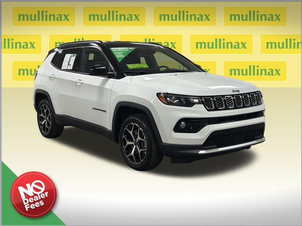 Bright White Clearcoat 2025 Jeep Compass SUV / Crossover Four-Wheel Drive 8-Speed Automatic