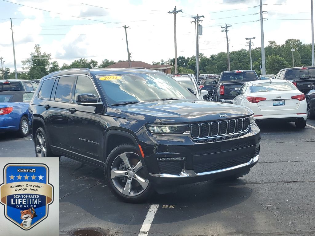 Diamond Black Crystal Pearlcoat 2021 Jeep Grand Cherokee L SUV / Crossover Four-Wheel Drive 8-Speed Automatic