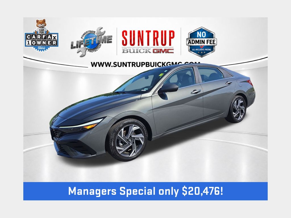 Amazon Gray 2025 Hyundai Elantra Sedan Front-Wheel Drive Continuously Variable Transmission
