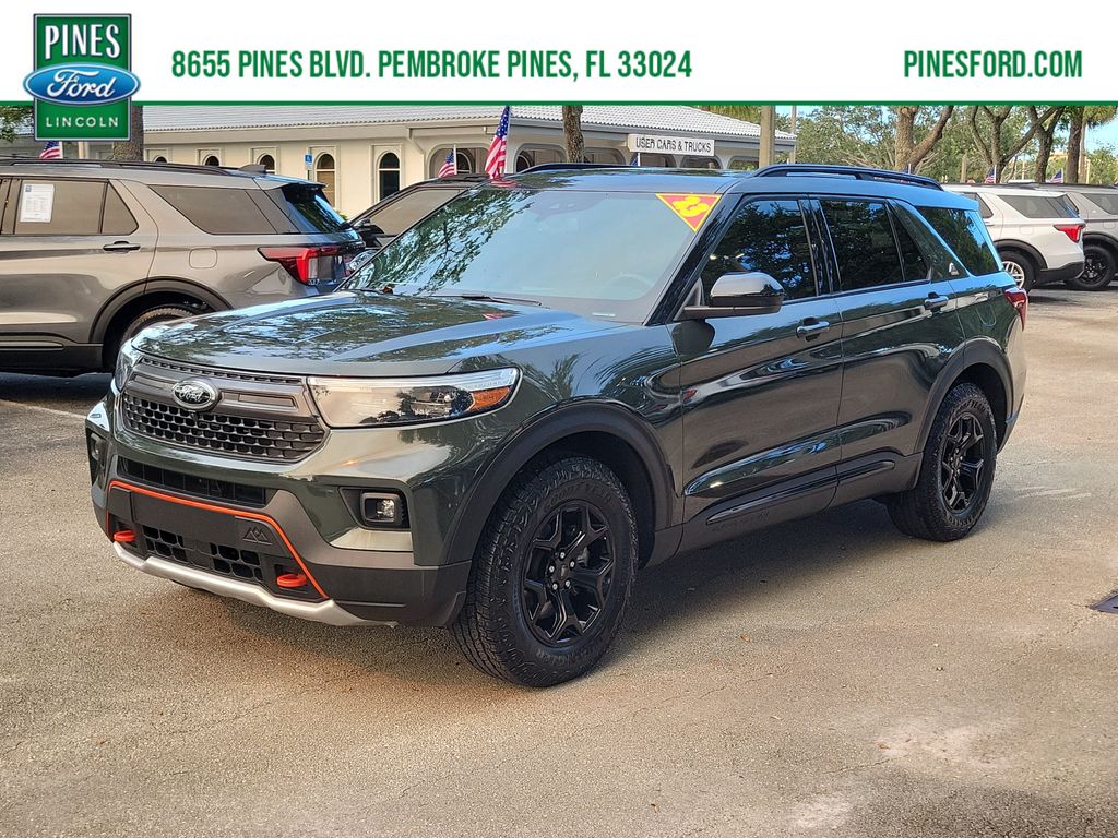 Green Metallic 2023 Ford Explorer SUV / Crossover All-Wheel Drive Automatic