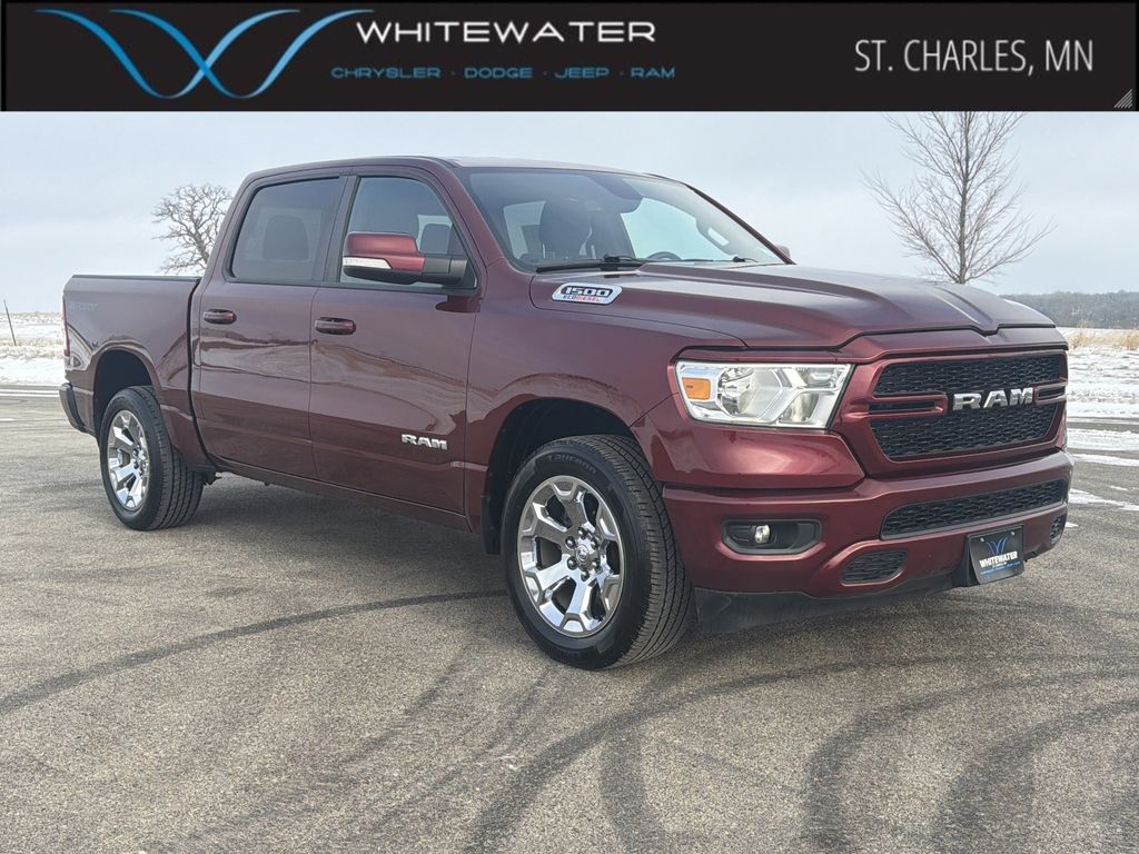 Delmonico Red Pearlcoat 2022 RAM 1500 Big Horn Crew Cab 4WD Pickup Truck Four-Wheel Drive 8-Speed Automatic