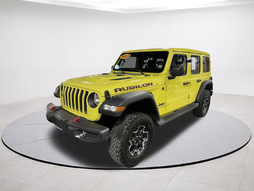 Yellow 2023 Jeep Wrangler Rubicon 4-Door 4WD SUV / Crossover Four-Wheel Drive Automatic