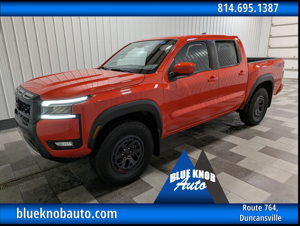 Afterburn Orange 2025 Nissan Frontier Pickup Truck Four-Wheel Drive 9-Speed Automatic Overdrive