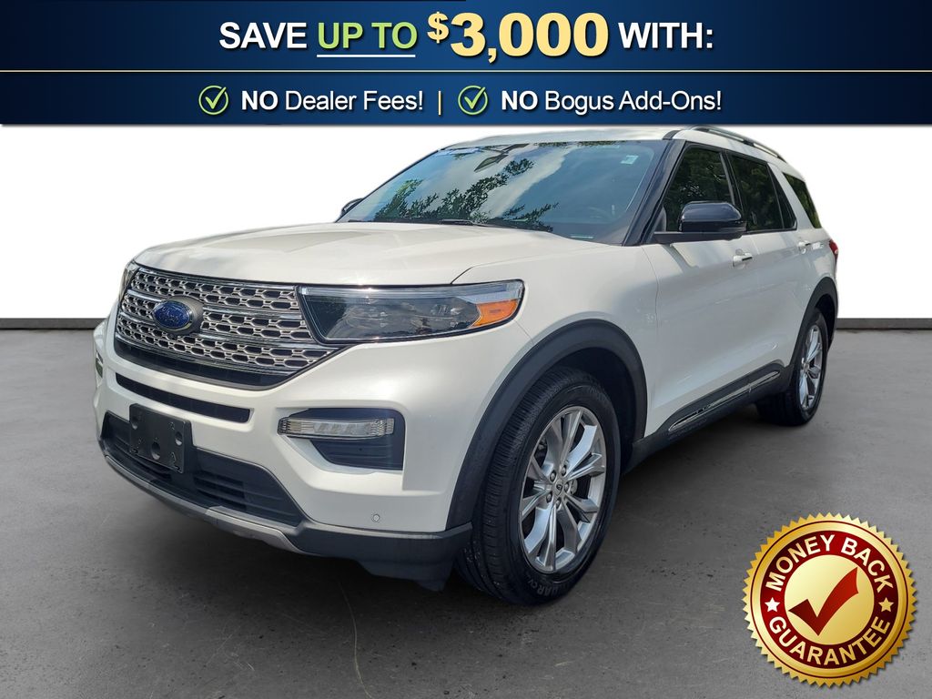 White Metallic 2021 Ford Explorer SUV / Crossover Rear-Wheel Drive Automatic