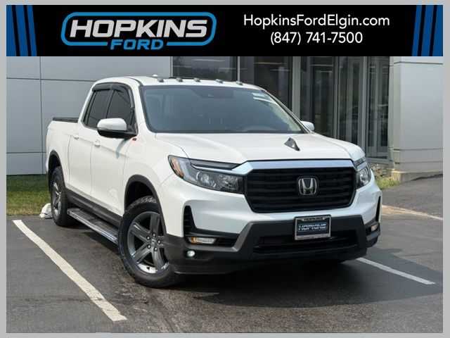 Platinum White Pearl 2023 Honda Ridgeline Pickup Truck All-Wheel Drive 9-Speed Automatic