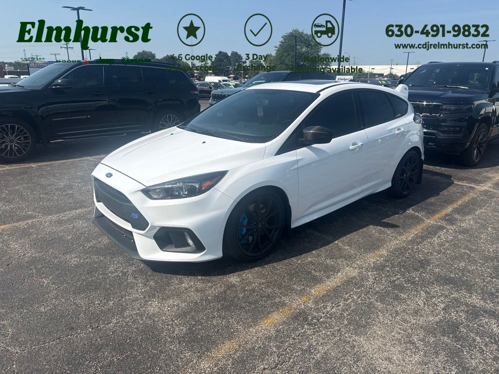 Frozen White 2017 Ford Focus RS Hatchback All-Wheel Drive 6-Speed Manual