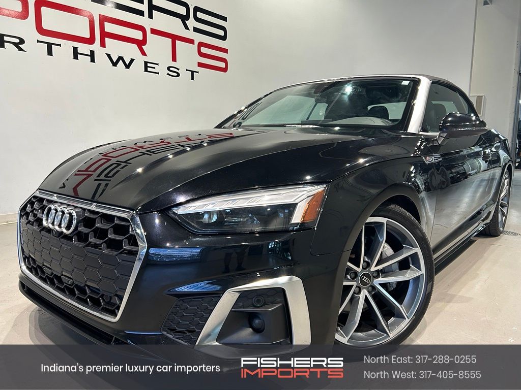 Black Metallic 2023 Audi A5 quattro Premium Plus 45 TFSI Convertible AWD Convertible All-Wheel Drive 7-Speed Automatic