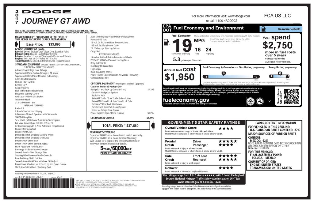 2017 Dodge Journey GT AWD