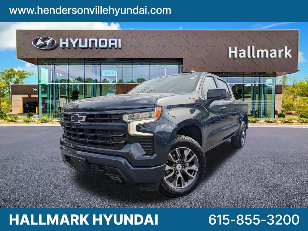 Northsky Blue Metallic 2022 Chevrolet Silverado 1500 RST Crew Cab 4WD Pickup Truck Four-Wheel Drive Automatic