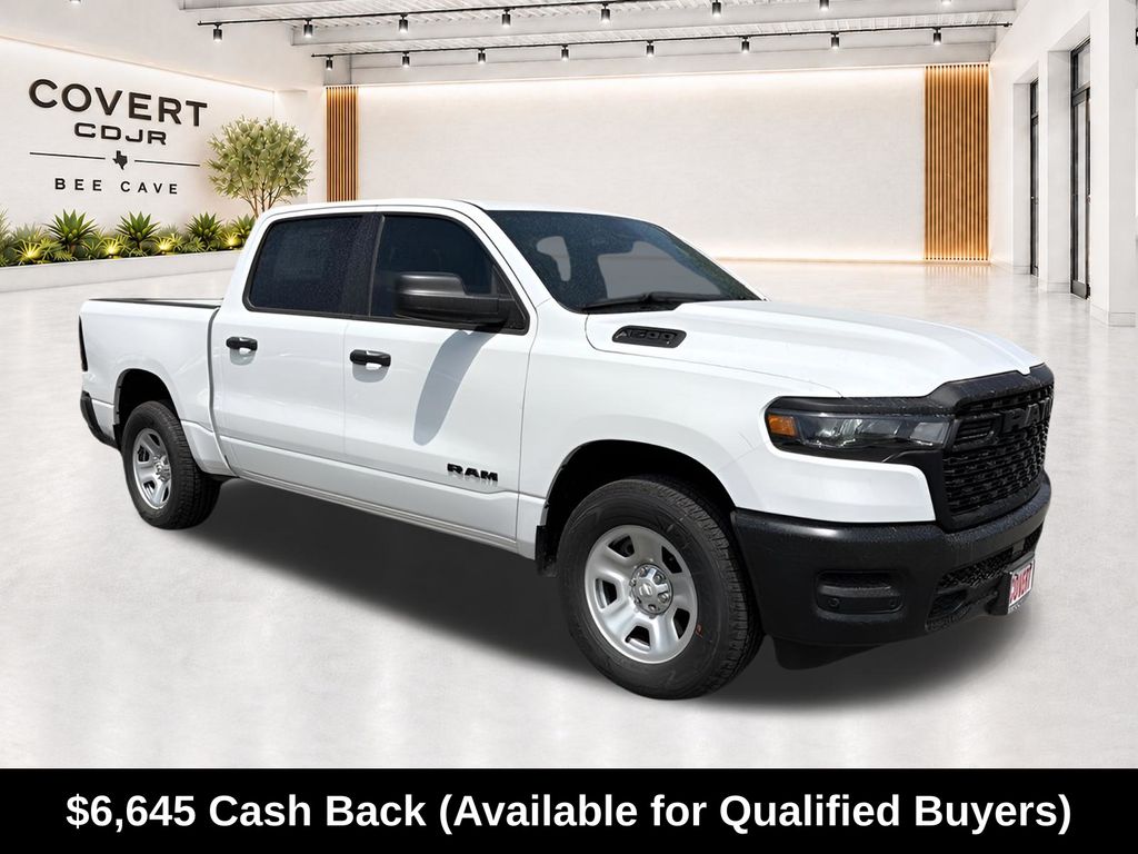 Bright White Clearcoat 2026 RAM 1500 Pickup Truck Four-Wheel Drive 8-Speed Automatic