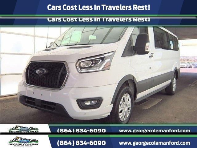 Oxford White 2023 Ford Transit Passenger 350 XLT Low Roof LB RWD Van Rear-Wheel Drive Automatic