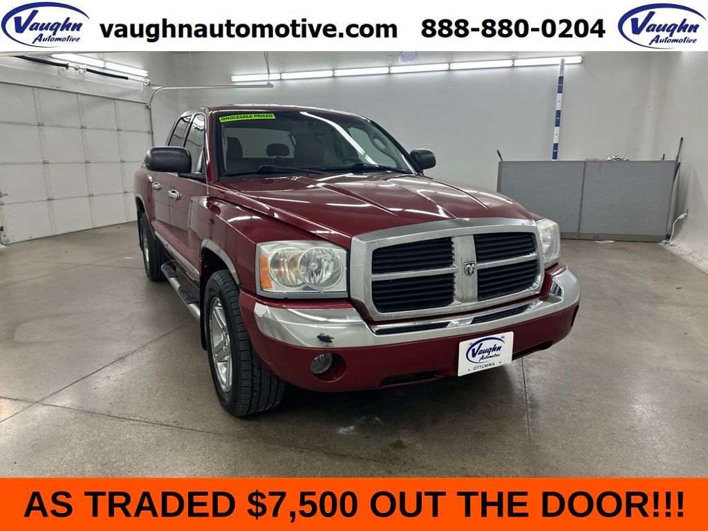 Inferno Red Crystal Pearl 2007 Dodge Dakota Pickup Truck Four-Wheel Drive 5-Speed Automatic