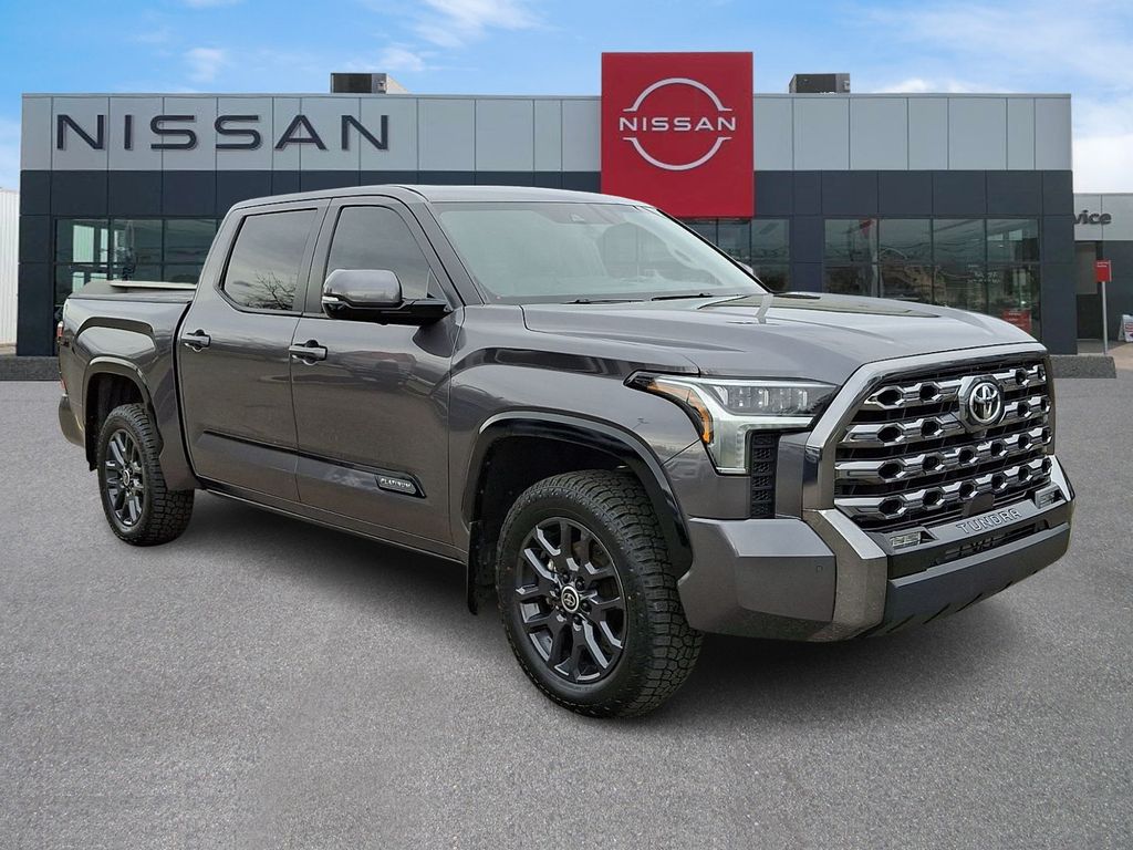Magnetic Gray Metallic 2024 Toyota Tundra Platinum CrewMax Cab 4WD Pickup Truck Four-Wheel Drive Automatic