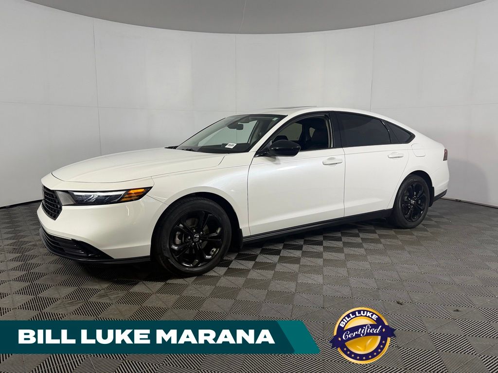 Platinum White Pearl 2025 Honda Accord Sedan Front-Wheel Drive Continuously Variable Transmission