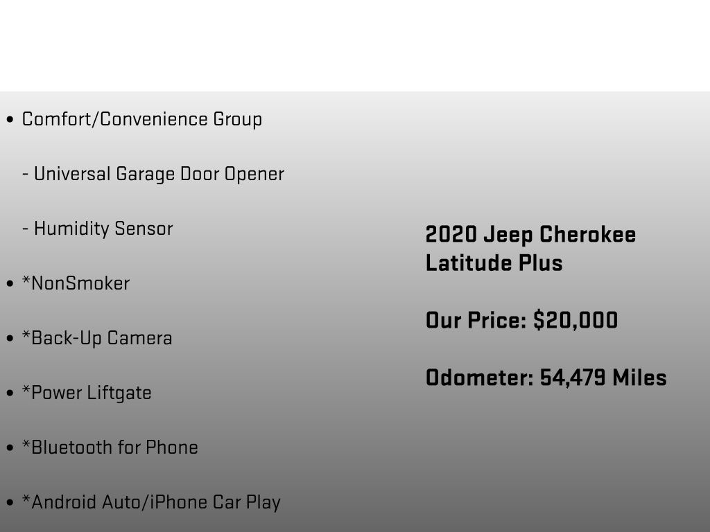 2020 Jeep Cherokee Latitude Plus Black at Auto Express Mitsubishi