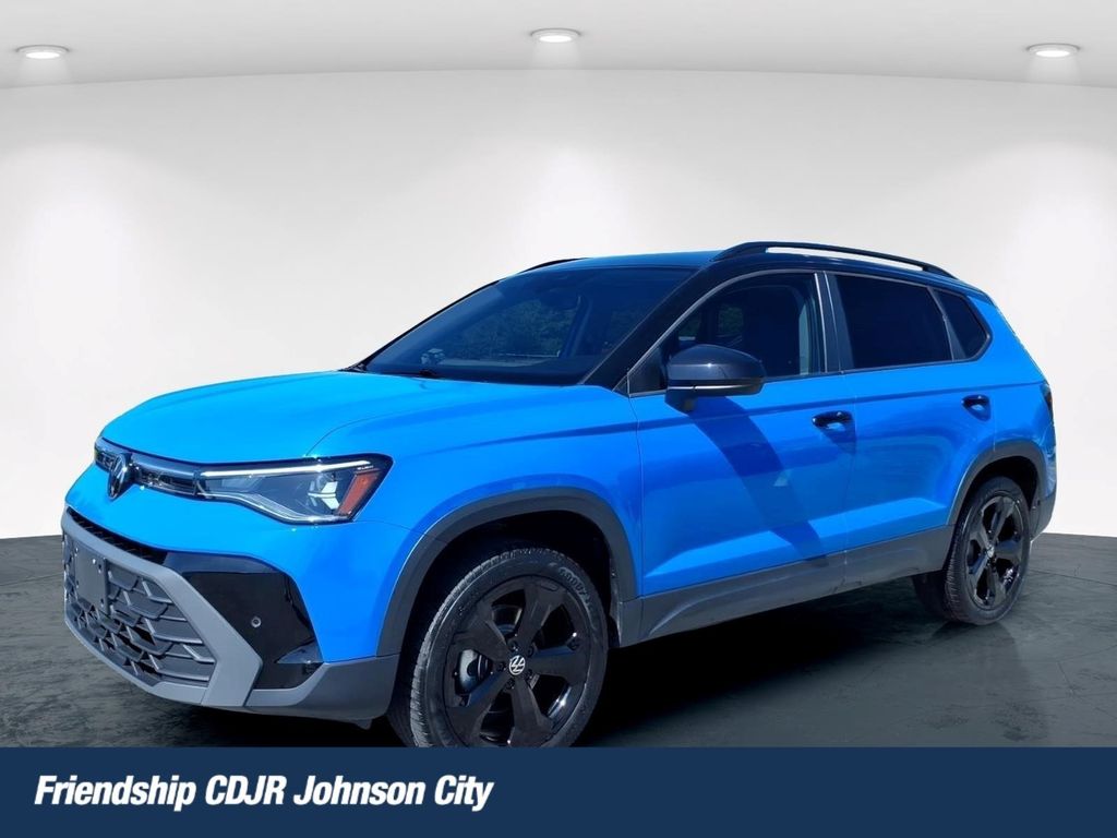 Cornflower Blue w/Blk Rf 2025 Volkswagen Taos SUV / Crossover All-Wheel Drive 8-Speed Automatic