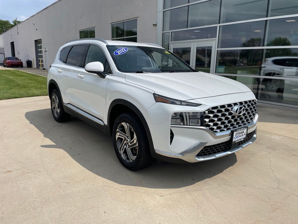 Quartz White 2022 Hyundai Santa Fe SUV / Crossover All-Wheel Drive 8-Speed Automatic