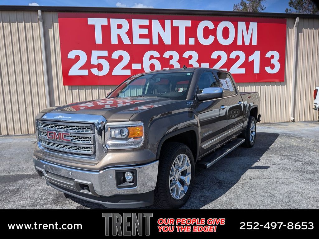 Bronze Alloy Metallic 2014 GMC Sierra 1500 SLT Crew Cab 4WD Pickup Truck Four-Wheel Drive 6-Speed Automatic Overdrive