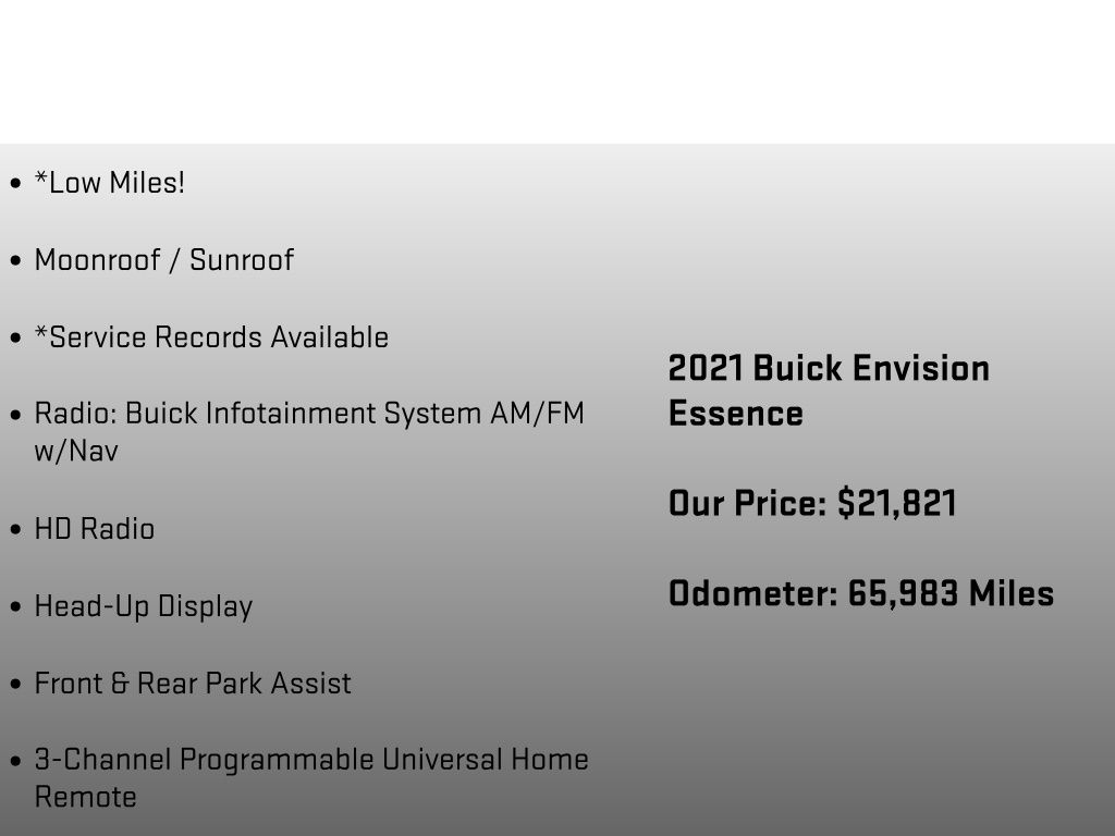 2021 Buick Envision Essence Blue at Honda North