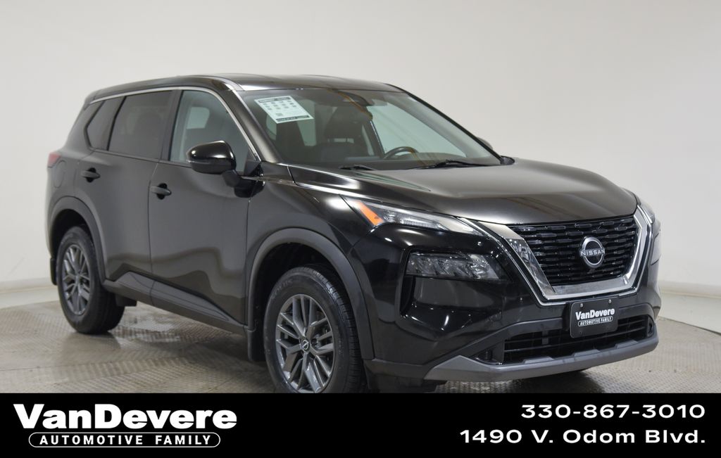 Black 2022 Nissan Rogue S AWD SUV / Crossover All-Wheel Drive Continuously Variable Transmission