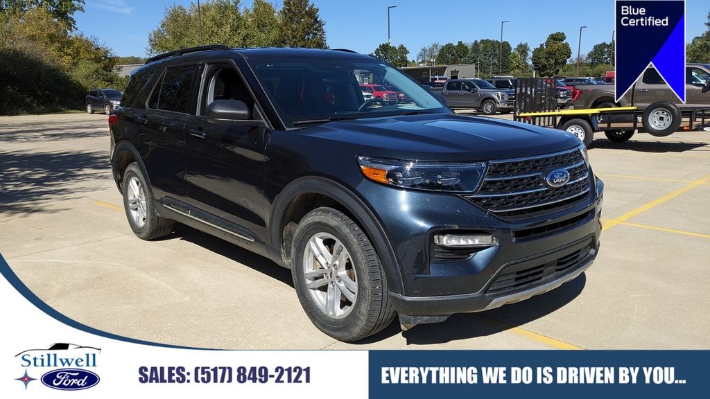 Blue Metallic 2023 Ford Explorer XLT AWD SUV / Crossover All-Wheel Drive Automatic