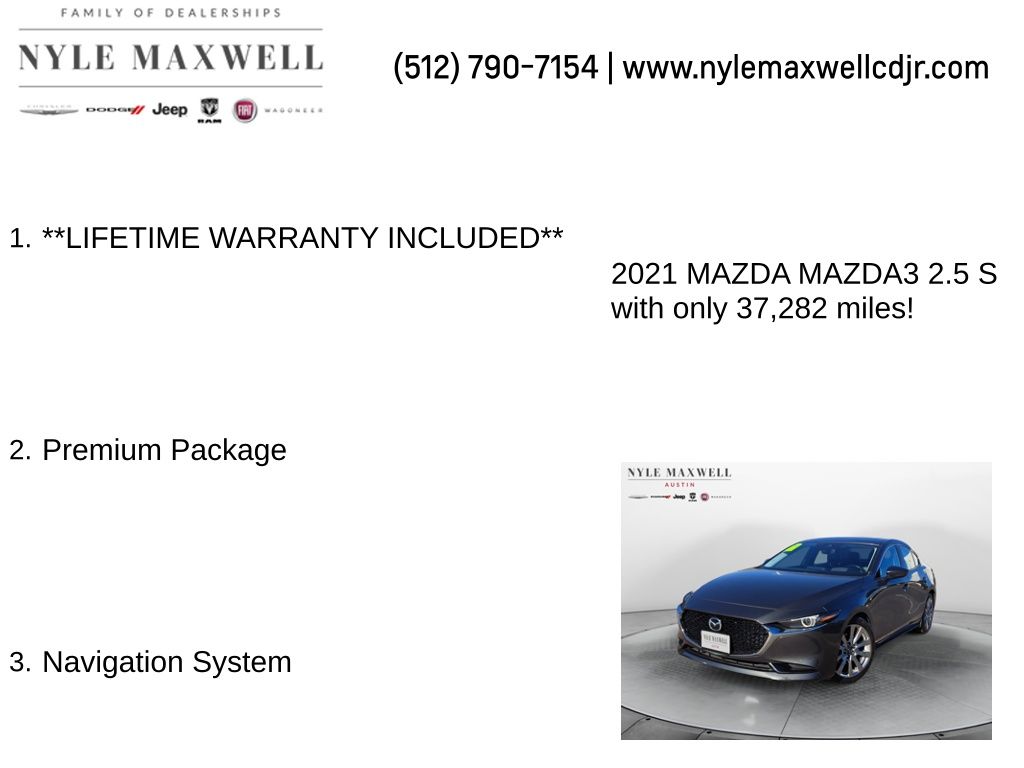 Used Car 2021 Mazda Mazda3  Sedan Premium All Wheel Drive For Sale Under $25,000 In Austin, Texas