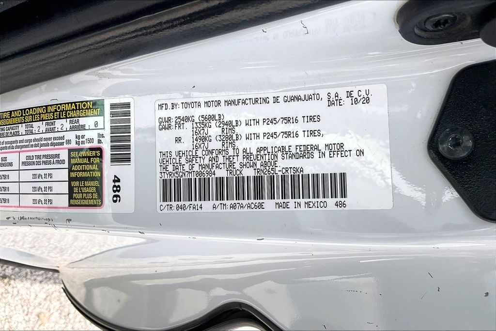 Used 2021 Toyota Tacoma SR 4D Access Cab