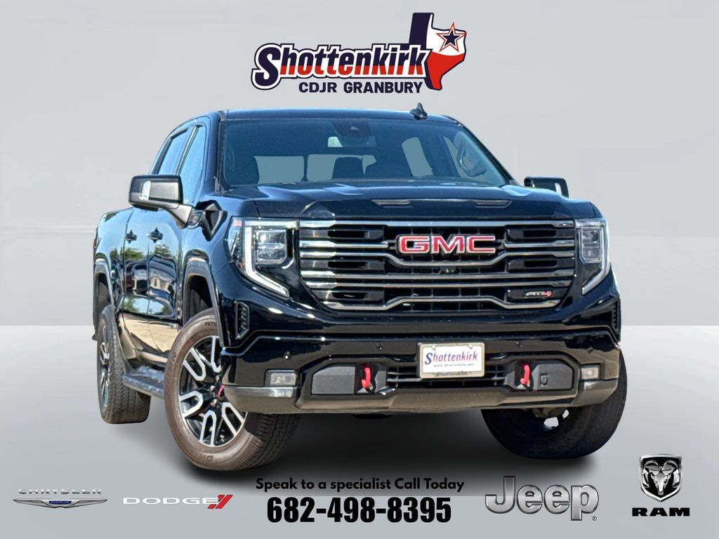 Onyx Black 2023 GMC Sierra 1500 AT4 Crew Cab 4WD Pickup Truck Four-Wheel Drive Automatic
