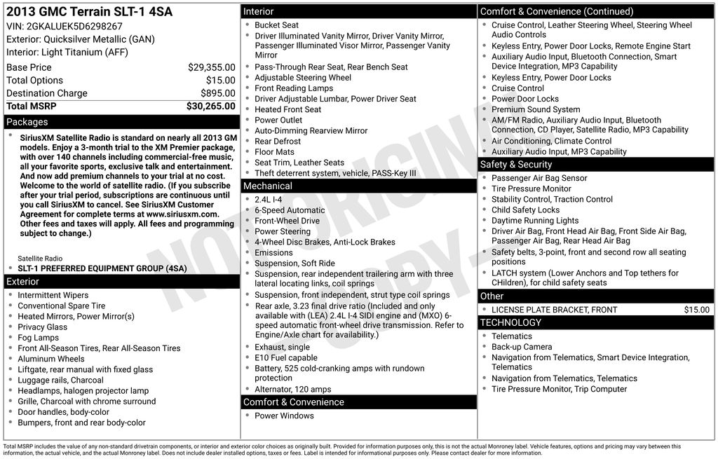 Used Car 2013 Gmc Terrain  Slt-1 For Sale Under $10,000 In Austin, Texas