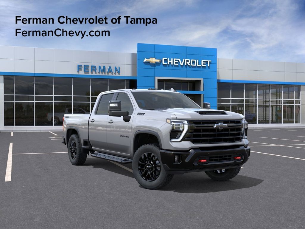 Sterling Gray Metallic 2026 Chevrolet Silverado 3500HD LTZ Crew Cab 4WD Pickup Truck Four-Wheel Drive Automatic