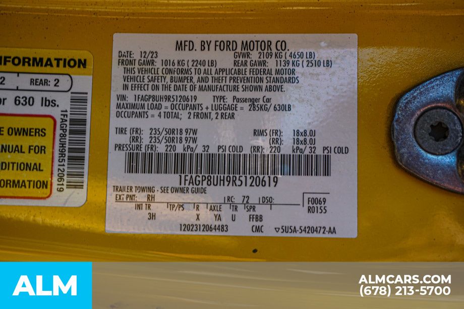 Used 2024 Yellow Ford EcoBoost Premium image 59