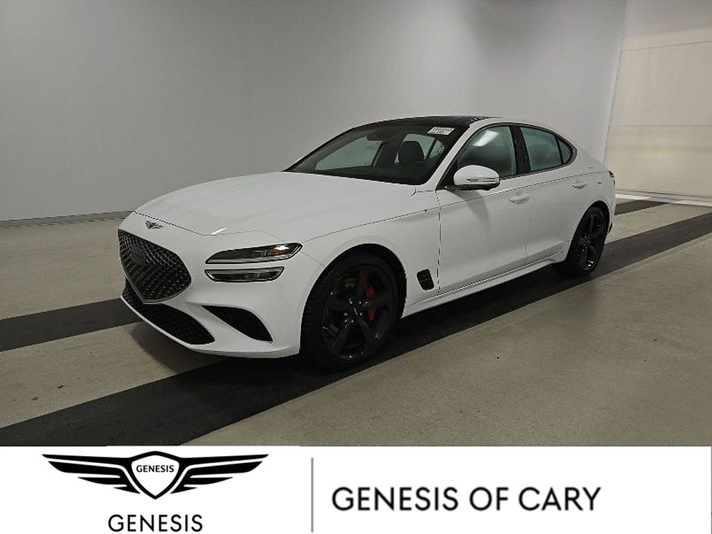 Alta White 2026 Genesis G70 3.3T Sport Prestige RWD Sedan Rear-Wheel Drive 8-Speed Automatic