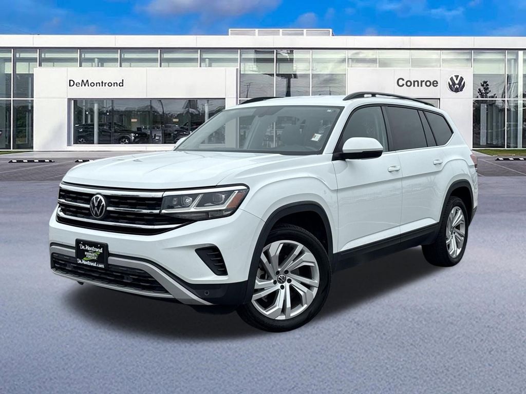 2021 Volkswagen Atlas 3.6L V6 SE w/Technology White at Wharton Chevrolet GMC