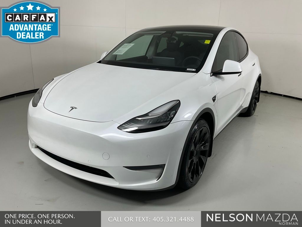 Pearl White Multi-Coat 2022 Tesla Model Y Long Range AWD SUV / Crossover All-Wheel Drive 1-Speed Automatic