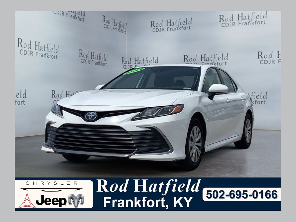 White 2022 Toyota Camry Hybrid Sedan Front-Wheel Drive Continuously Variable Transmission