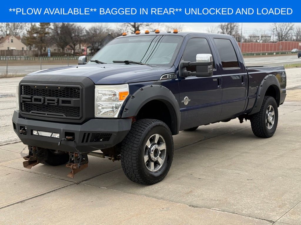 Dark Blue Pearl Metallic 2011 Ford F-250 Super Duty Lariat Crew Cab 4WD Pickup Truck Four-Wheel Drive 6-Speed Automatic Overdrive