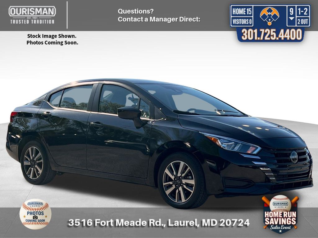 Super Black 2023 Nissan Versa SV FWD Sedan Front-Wheel Drive Continuously Variable Transmission